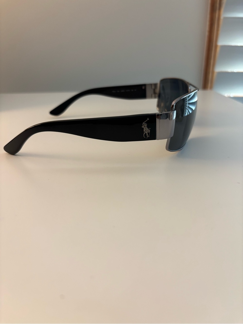 RALPH LAUREN POLO POLARIZED 3041 9002/81 SILVER/BLACK AUTHENTIC SUNGLASSES 64-14 - Picture 4 of 16